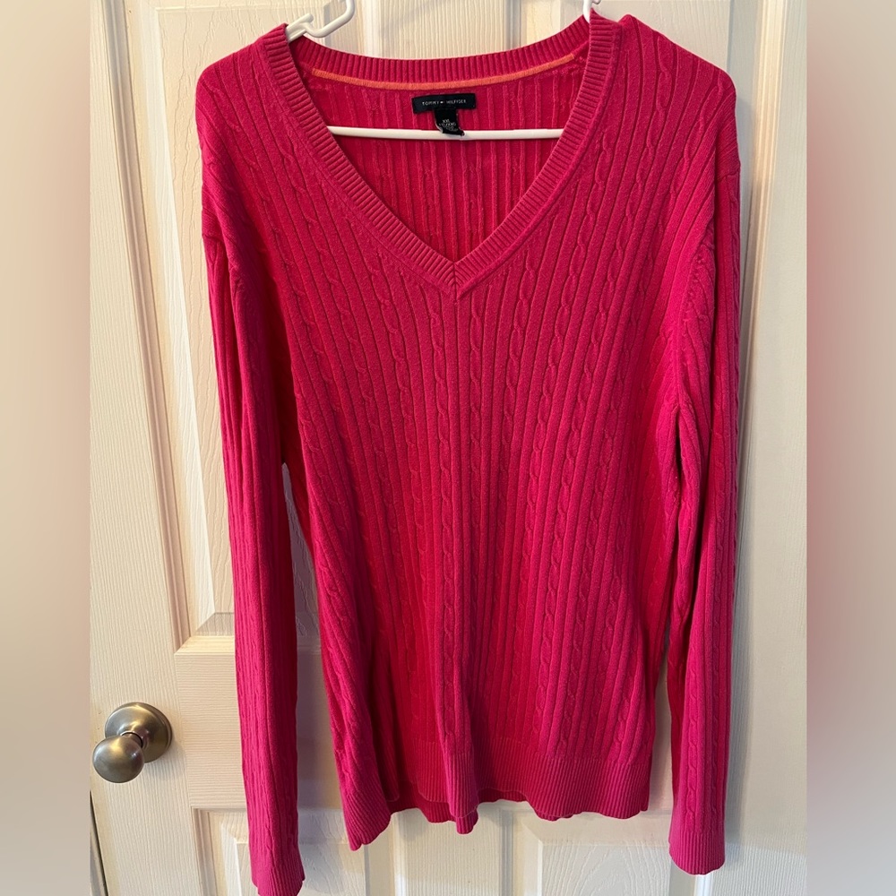 Tommy Hilfiger Long Sleeve V-Neck Sweater